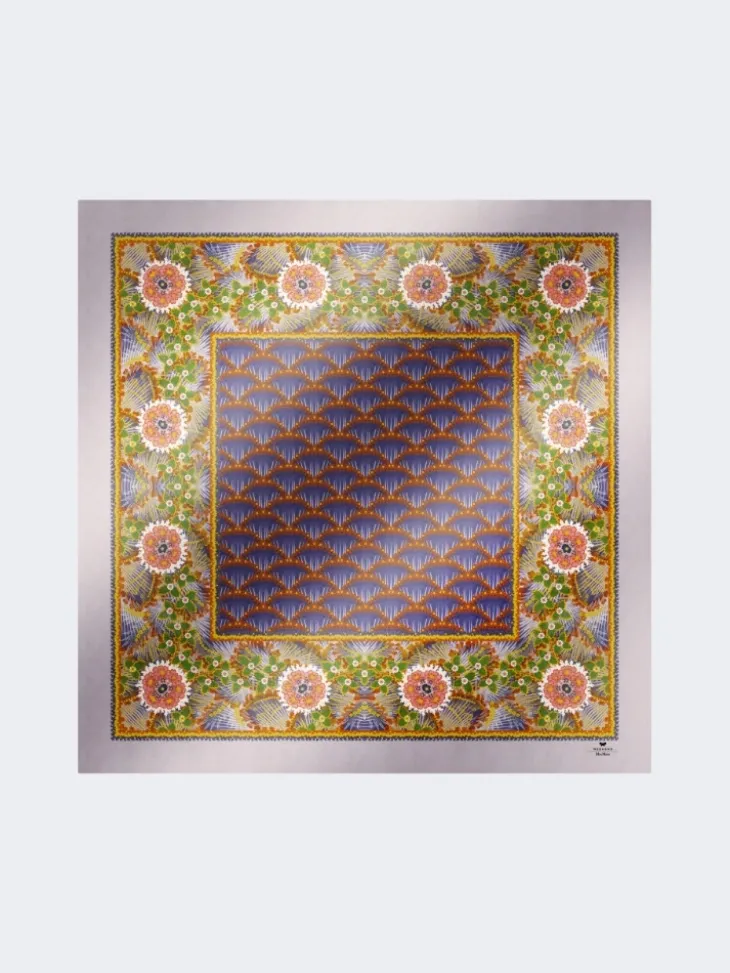 Printed silk twill foulard - LILAC