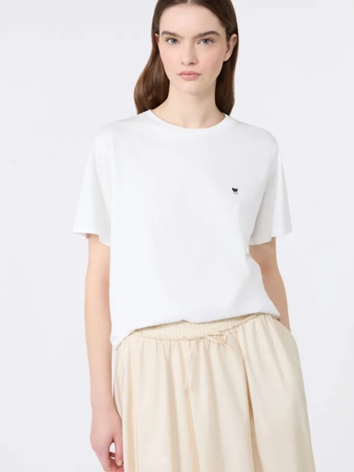 Pure cotton jersey T-shirt - WHITE