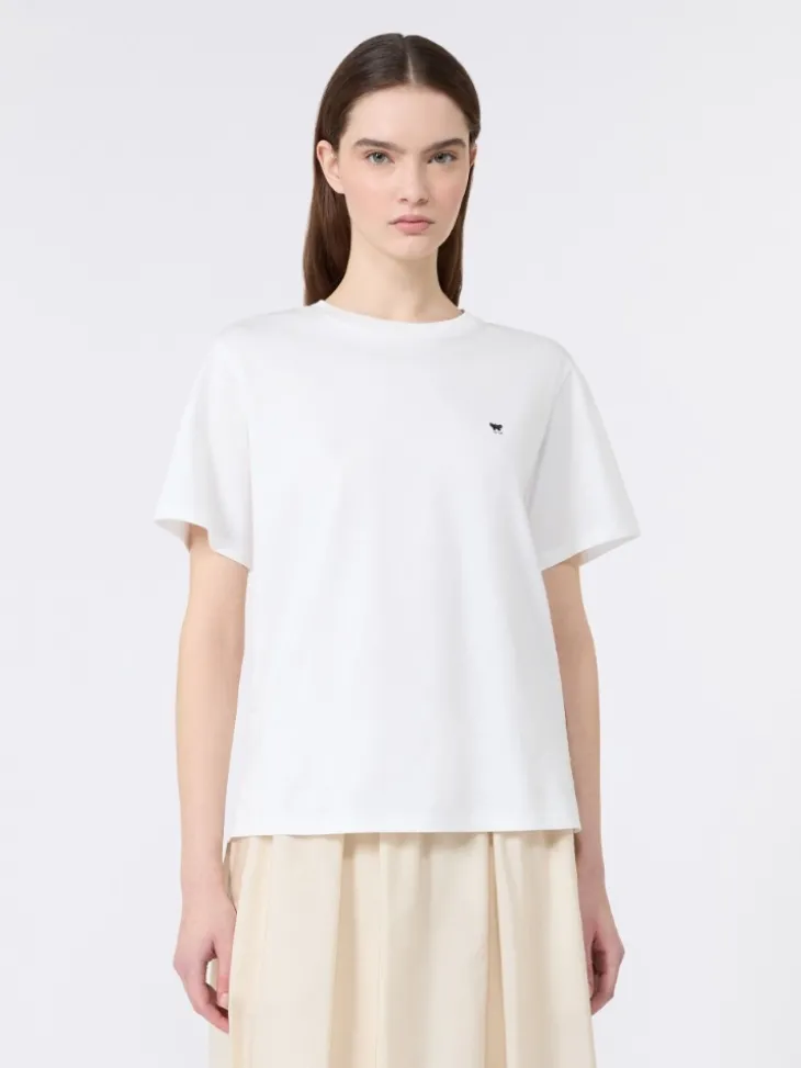 Pure cotton jersey T-shirt - WHITE