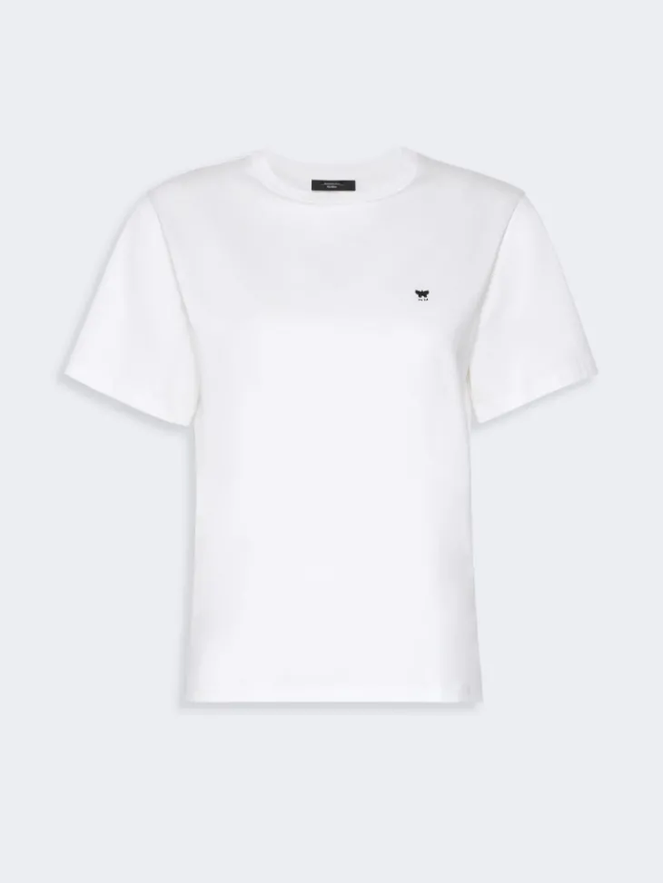 Pure cotton jersey T-shirt - WHITE