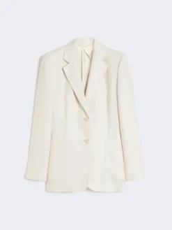 Pure linen blazer - BEIGE