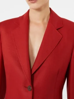 Pure linen blazer - RED