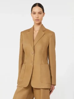 Pure linen blazer - SAND