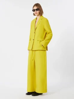 Pure linen canvas jacket - LEMON
