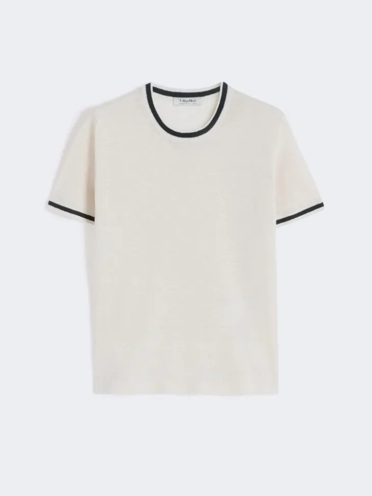 Pure linen yarn sweater - WHITE
