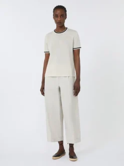Pure linen yarn sweater - WHITE
