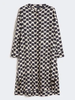 Pure silk twill kaftan - BLACK