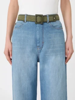 Raffia effect belt - SAGE GREEN