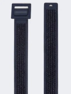 Raffia effect belt - ULTRAMARINE