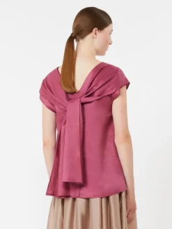 Ramie canvas blouse - CYCLAMEN