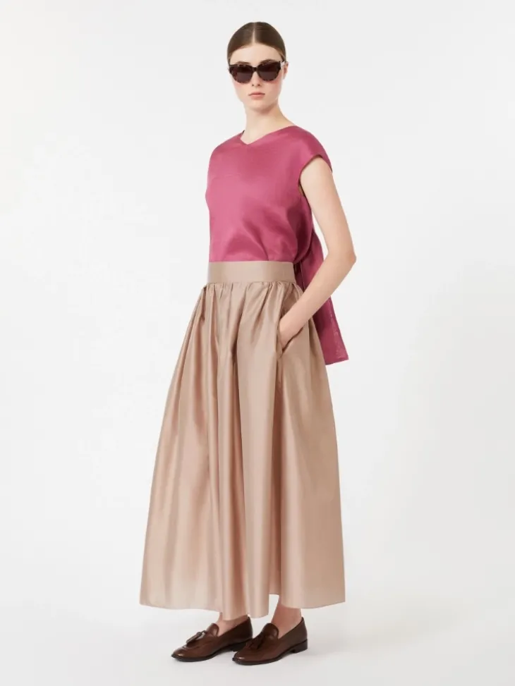 Ramie canvas blouse - CYCLAMEN