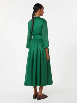 Ramie canvas dress - GREEN