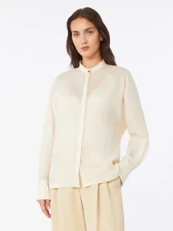 Ramie canvas shirt - BEIGE