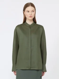 Ramie canvas shirt - KAKI