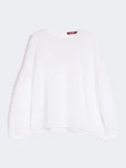 Ramie gauze blouse - WHITE