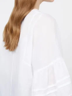 Ramie gauze blouse - WHITE