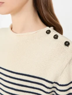 Relaxed-fit cotton sweater - NAVY