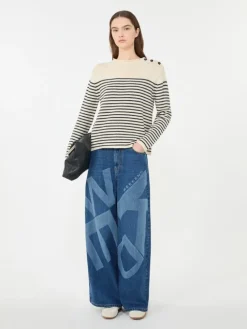 Relaxed-fit cotton sweater - NAVY