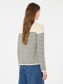 Relaxed-fit cotton sweater - NAVY