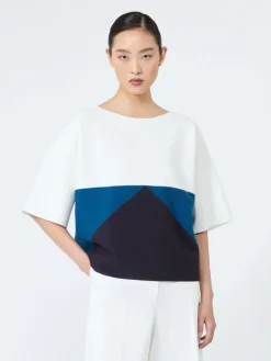 Relaxed-fit stretch viscose sweater - NAVY