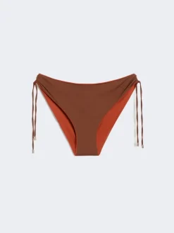 Reversible double jersey bikini bottoms - CHOCOLATE