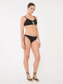 Reversible double jersey bikini bottoms - BLACK