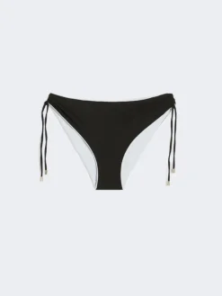 Reversible double jersey bikini bottoms - BLACK