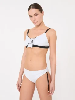 Reversible double jersey bikini top - BLACK