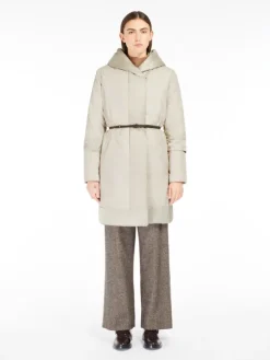 Reversible down jacket in water-repellent satin - LIGHT
