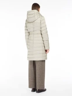 Reversible down jacket in water-repellent satin - LIGHT