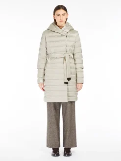 Reversible down jacket in water-repellent satin - LIGHT