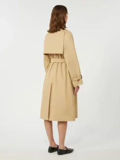 Reversible water-repellent gabardine trench coat - BEIGE