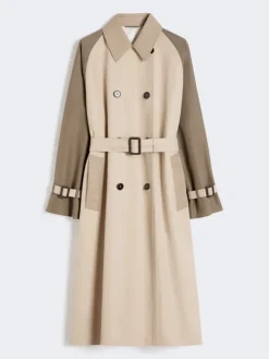 Reversible water-repellent gabardine trench coat - BEIGE