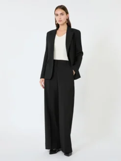 Rib-knit stretch viscose sweater - ECRU