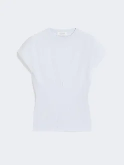 Rib-knit viscose sweater - LIGHT BLUE