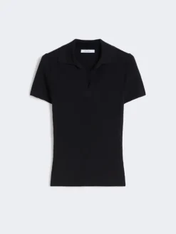 Rib-knit wool polo shirt - ULTRAMARINE