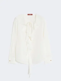 Ruffled silk blouse - SILK