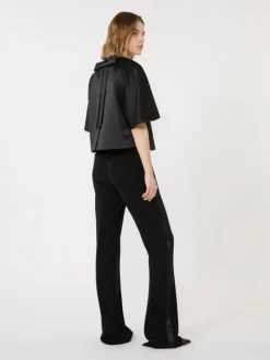 Satin cape - BLACK