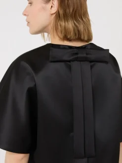 Satin cape - BLACK