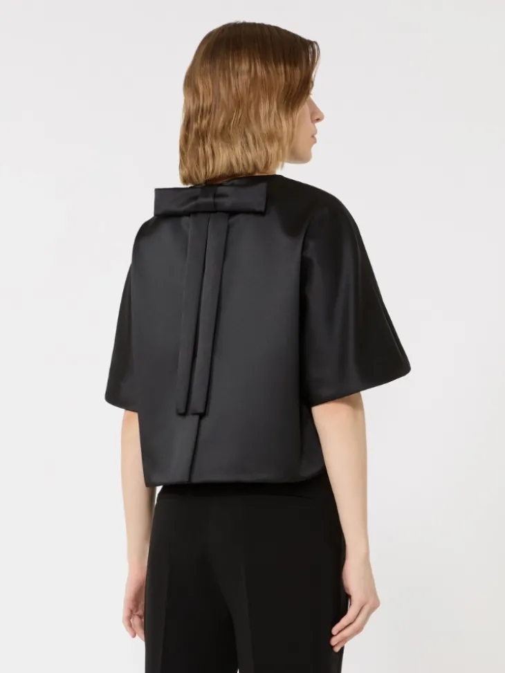 Satin cape - BLACK