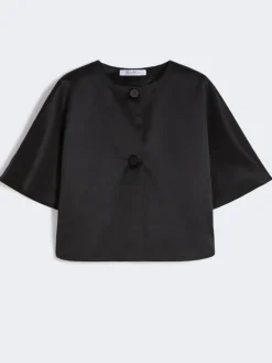 Satin cape - BLACK