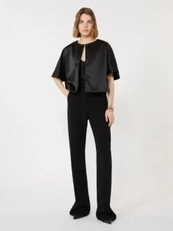 Satin cape - BLACK