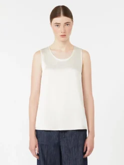 Satin top - IVORY