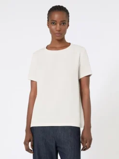 Satin T-shirt - NATURAL