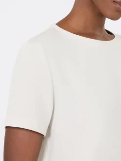 Satin T-shirt - NATURAL