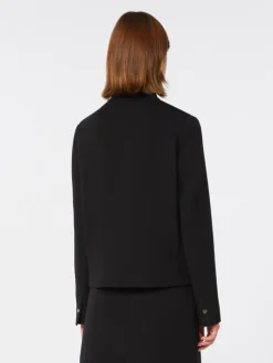 Scuba jersey biker jacket - BLACK