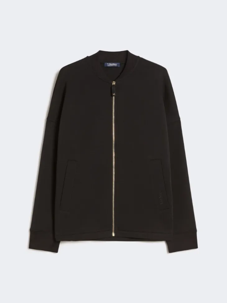 Scuba jersey jacket - BLACK