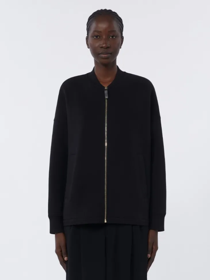 Scuba jersey jacket - BLACK