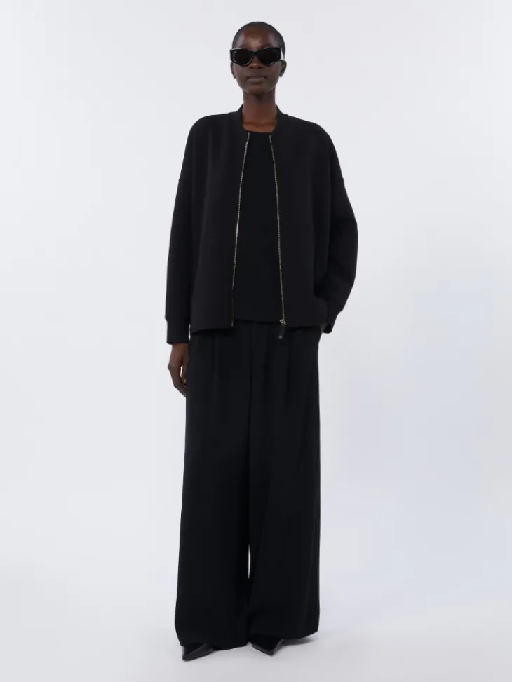Scuba jersey jacket - BLACK