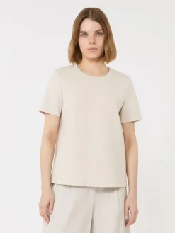 Scuba jersey T-shirt - BEIGE